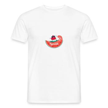 Summer Water Wassermelone T Shirt Print - Männer T-Shirt - Weiß - Vorne - AI Model Male 178 dark (178cm)