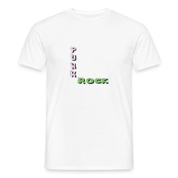punk punk rock - T-shirt uomo - bianco - Fronte - AI Model Male 178 dark (178cm)