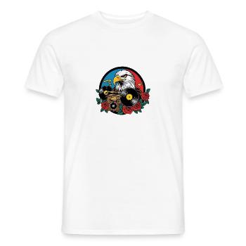 Adler Rockmusik - Männer T-Shirt - Weiß - Vorne - AI Model Male 178 dark (178cm)