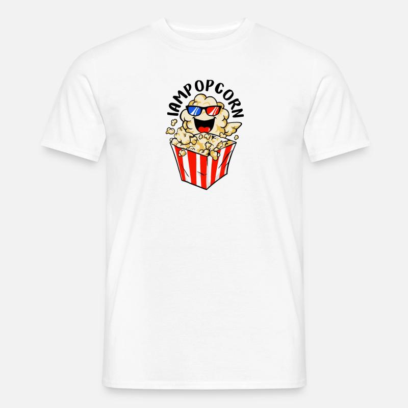 Popcorn - Männer T-Shirt - Weiß