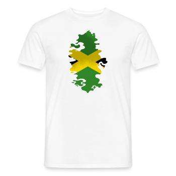 Drapeau jamaïcain Drapeau jamaïcain Jamaïque Vintage - T-shirt homme - blanc - Devant - AI Model Male 178 dark (178cm)