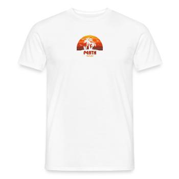 Cooles Perth Australia Beach Sunset Souvenir - Männer T-Shirt - Weiß - Vorne - AI Model Male 178 dark (178cm)