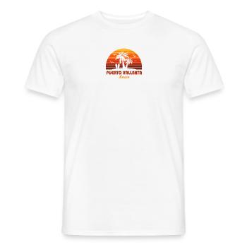 Cooles Puerto Vallarta Mexico Beach Sunset Souvenir - Männer T-Shirt - Weiß - Vorne - AI Model Male 178 dark (178cm)