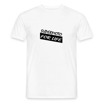 SUPERMOTO POUR LA VIE - T-shirt homme - blanc - Devant - AI Model Male 178 dark (178cm)