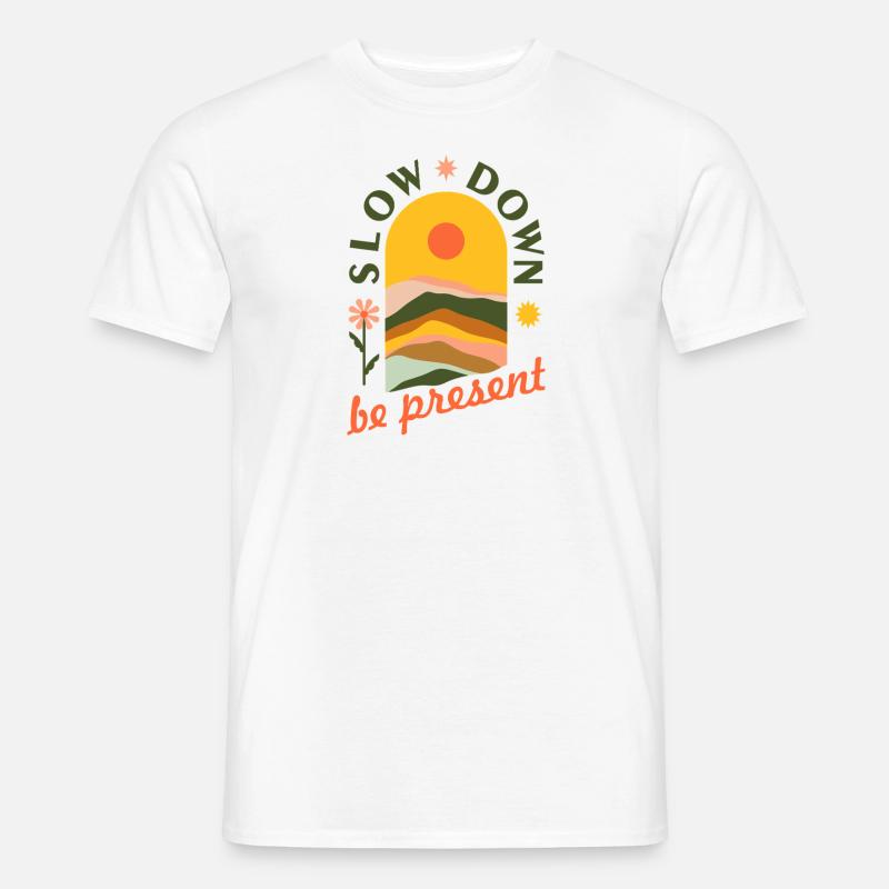 Slow down - Männer T-Shirt - Weiß
