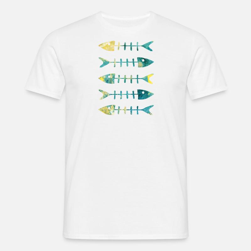 Fischgräte - Männer T-Shirt - Weiß