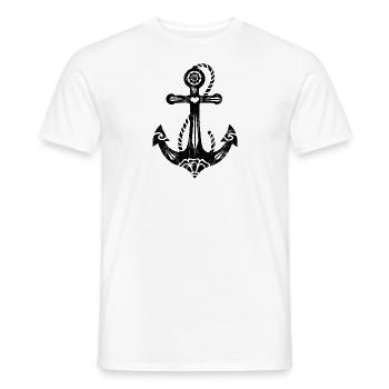 Vintage Anker Symbol Hoffnung, Liebe, Freiheit - Männer T-Shirt - Weiß - Vorne - AI Model Male 178 dark (178cm)
