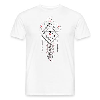 Sacred geometry - Men's T-Shirt - white - Front - AI Model Male 178 dark (178cm)