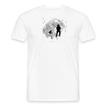 Angler im Mond - Männer T-Shirt - Weiß - Vorne - AI Model Male 178 dark (178cm)