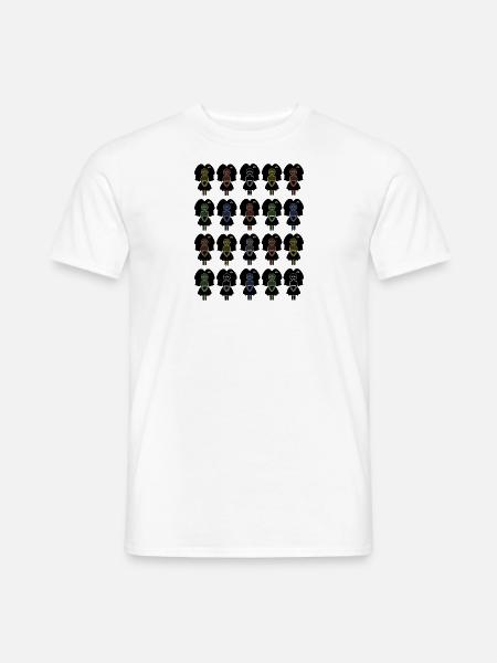 Elsässer Mehrfarbig 100% - Männer T-Shirt - Weiß
