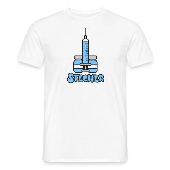 Stecher Krankpfleger Arzt Impfung Spritze Nadel - Männer T-Shirt - Weiß - Vorne - AI Model Male 178 dark (178cm)