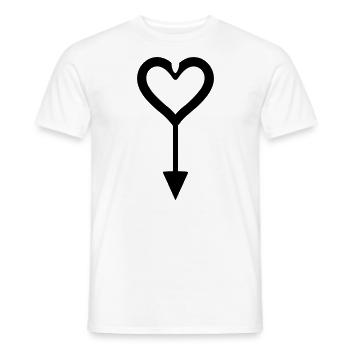 Herz-Pfeil - Männer T-Shirt - Weiß - Vorne - AI Model Male 178 dark (178cm)