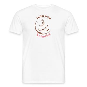 Coffee is my Valentine - Männer T-Shirt - Weiß - Vorne - AI Model Male 178 dark (178cm)