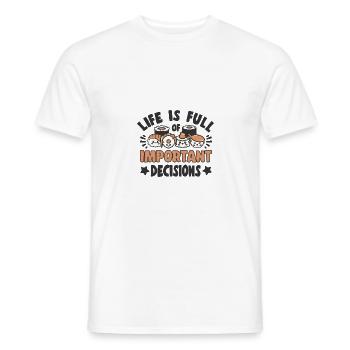 Amateur de cuisine japonaise Décisions importantes Sushi - T-shirt homme - blanc - Devant - AI Model Male 178 dark (178cm)