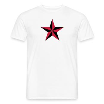 Nautical star symbol protection tattoo sailor navy - Men's T-Shirt - white - Front - AI Model Male 178 dark (178cm)