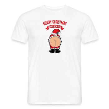 Noël Motif de Noël Père Noël - T-shirt homme - blanc - Devant - AI Model Male 178 dark (178cm)