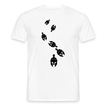 Casque Spartan - T-shirt homme - blanc - Devant - AI Model Male 178 dark (178cm)