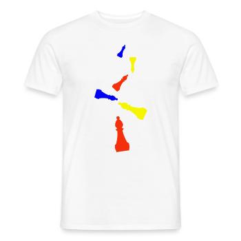 Schachfigur symbol - Männer T-Shirt - Weiß - Vorne - AI Model Male 178 dark (178cm)