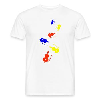 Violin instrument - Men's T-Shirt - white - Front - AI Model Male 178 dark (178cm)