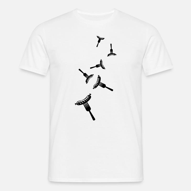 Bratwurst Fleisch icon - Männer T-Shirt - Weiß