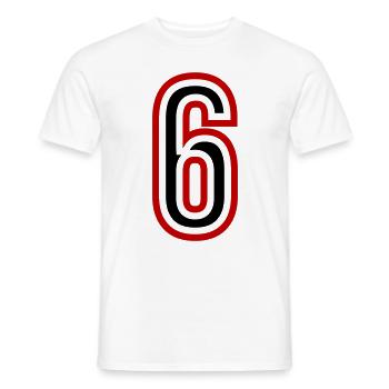 Maillot 6 Années - T-shirt homme - blanc - Devant - AI Model Male 178 dark (178cm)