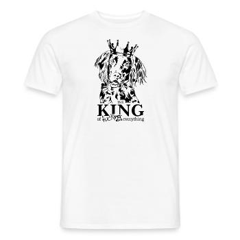 Kleiner Münsterländer Roi de tout Chiens - T-shirt homme - blanc - Devant - AI Model Male 178 dark (178cm)
