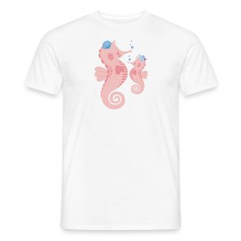 Sea horse - Men's T-Shirt - white - Front - AI Model Male 178 dark (178cm)