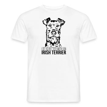 La vie des terriers irlandais est meilleure Chiens Chiens Wilsigns - T-shirt homme - blanc - Devant - AI Model Male 178 dark (178cm)