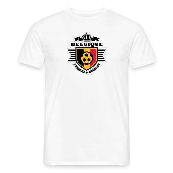 Belgien (Belgique) Wappen - Männer T-Shirt - Weiß - Vorne - AI Model Male 178 dark (178cm)