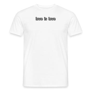 Love is love - Men's T-Shirt - white - Front - AI Model Male 178 dark (178cm)