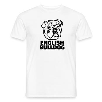 English Bulldog - T-shirt homme - blanc - Devant - AI Model Male 178 dark (178cm)