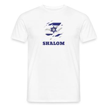 Shalom - Männer T-Shirt - Weiß - Vorne - AI Model Male 178 dark (178cm)