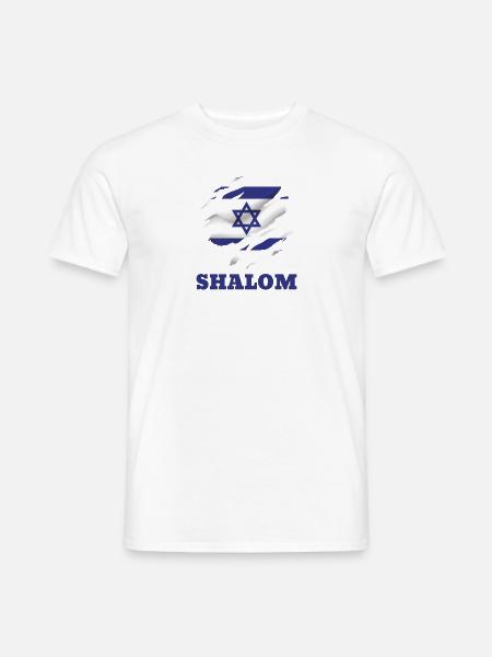 Shalom - Männer T-Shirt - Weiß