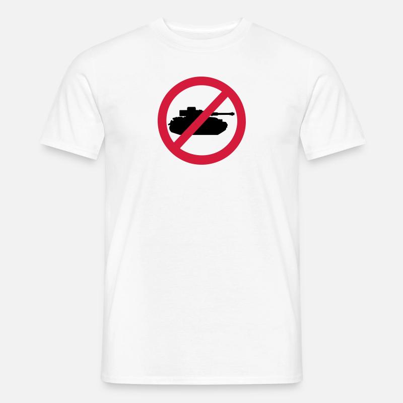 Panzer - Männer T-Shirt - Weiß