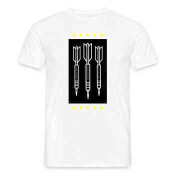 Darts Team Dartpfeile Symbol - Männer T-Shirt - Weiß - Vorne - AI Model Male 178 dark (178cm)
