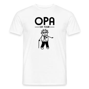 Opa on Tour - Ausgehen - Men's T-Shirt - white - Front - AI Model Male 178 dark (178cm)