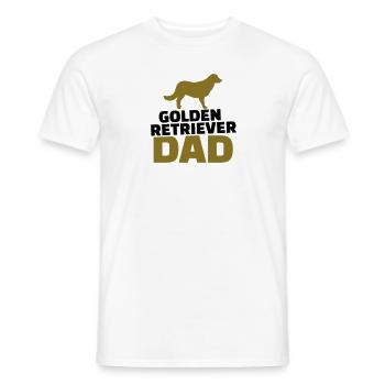 Golden Retriever Dad - Men's T-Shirt - white - Front - AI Model Male 178 dark (178cm)