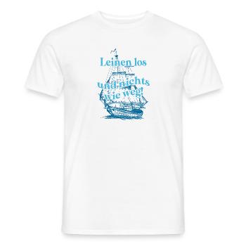 Leinen Los und weg wir legen ab Kurs bestimmen - Männer T-Shirt - Weiß - Vorne - AI Model Male 178 dark (178cm)