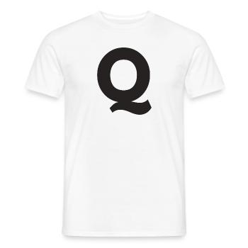 Q - Männer T-Shirt - Weiß - Vorne - AI Model Male 178 dark (178cm)