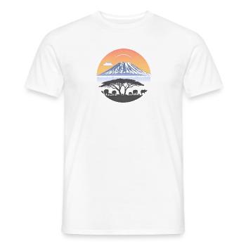 Majestic Kilimanjaro - Men's T-Shirt - white - Front - AI Model Male 178 dark (178cm)