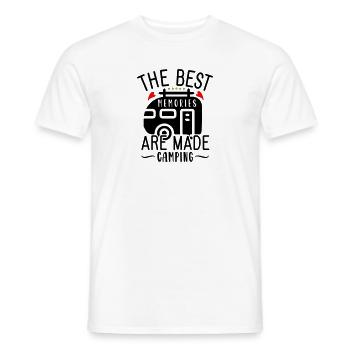 Les meilleurs souvenirs sont faits en camping - T-shirt homme - blanc - Devant - AI Model Male 178 dark (178cm)