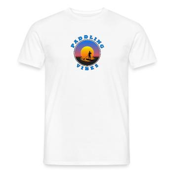 Paddling Vibes - Sun - Paddle Boarder - Men's T-Shirt - white - Front - AI Model Male 178 dark (178cm)