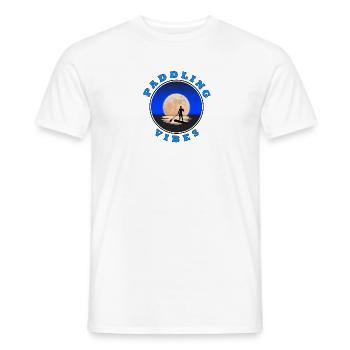 Paddel-Vibes - Mond - Paddle Boarder - Männer T-Shirt - Weiß - Vorne - AI Model Male 178 dark (178cm)