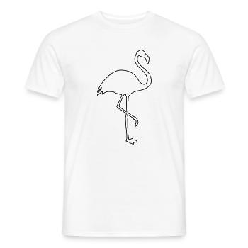 Flamingo Silhouette Sommer Sonne Strand - Männer T-Shirt - Weiß - Vorne - AI Model Male 178 dark (178cm)