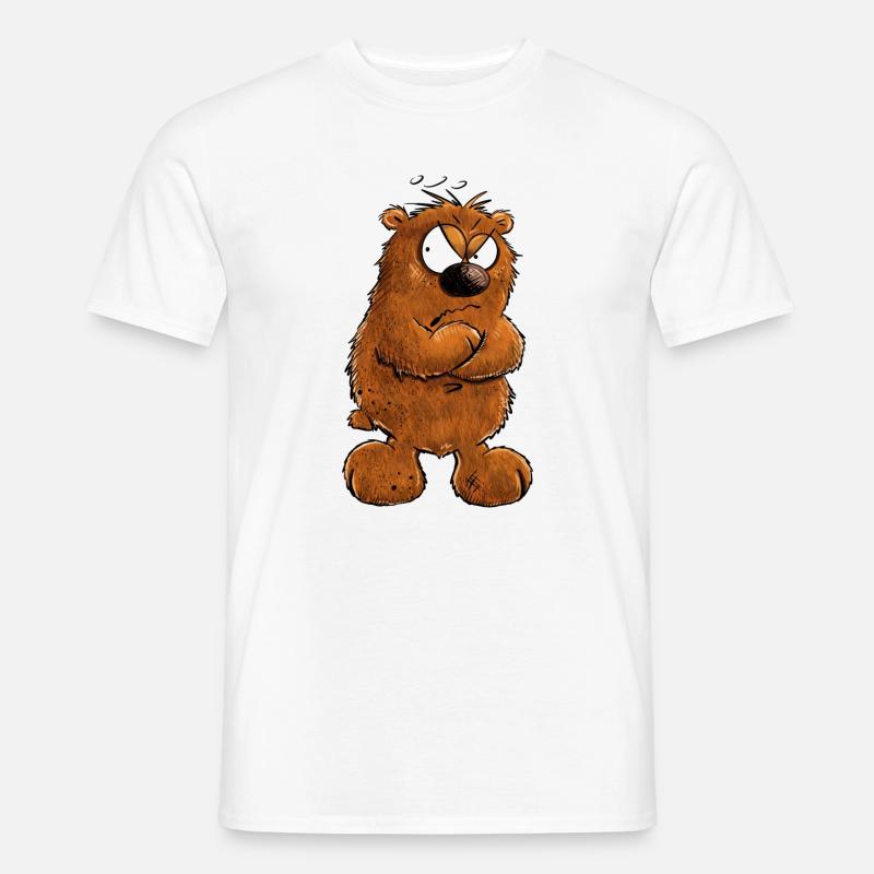 Muffeliger Brauner Bär I nö no Statement - T-shirt męski - biały