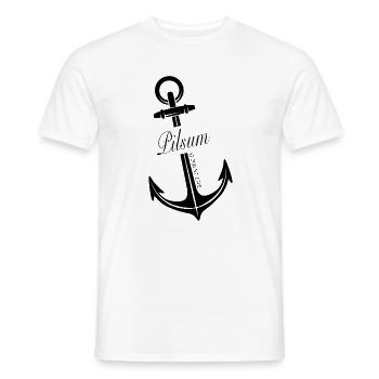 Pilsum - Männer T-Shirt - Weiß - Vorne - AI Model Male 178 dark (178cm)