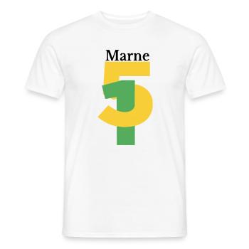Marl - Men's T-Shirt - white - Front - AI Model Male 178 dark (178cm)