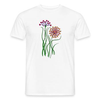 Fleur - T-shirt homme - blanc - Devant - AI Model Male 178 dark (178cm)