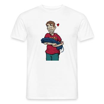 Papa_Climber - Männer T-Shirt - Weiß - Vorne - AI Model Male 178 dark (178cm)