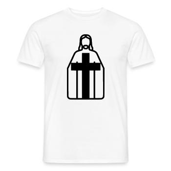 Jesus Christus Silhouette Kreuz Vektor - Männer T-Shirt - Weiß - Vorne - AI Model Male 178 dark (178cm)